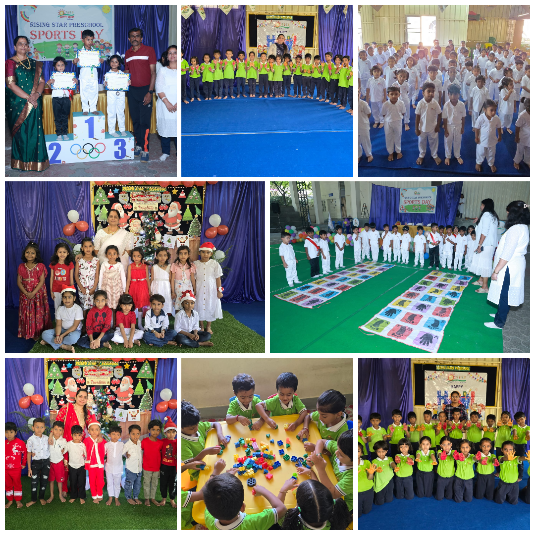 Children learning collage
